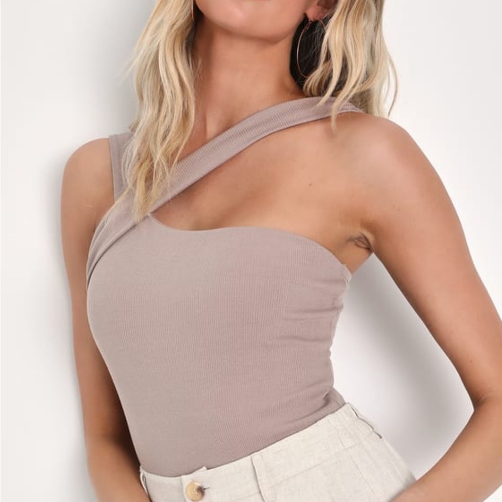 Asymmetrical ribbed bodysuit